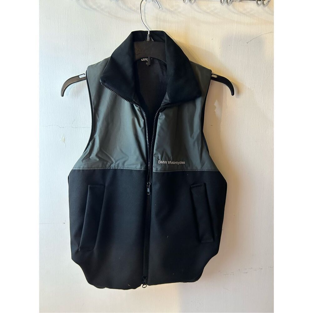 BMW motorcycle 12v vest small womens black‎ gray nylon (no cord)